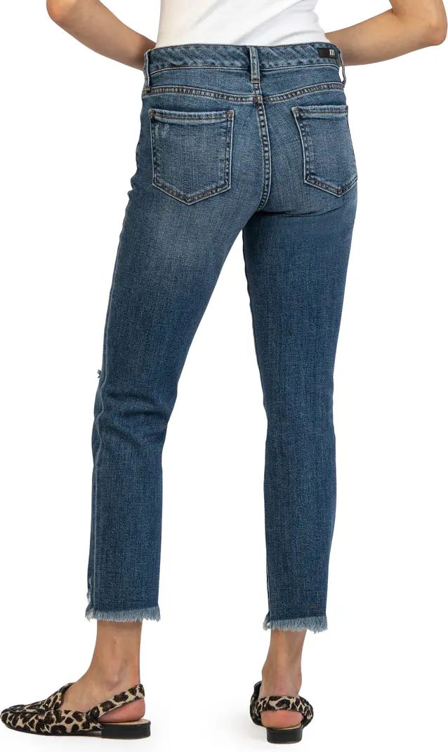 KUT from the Kloth Reese Frayed Ankle Slim Straight Leg Jeans | Nordstrom | Nordstrom