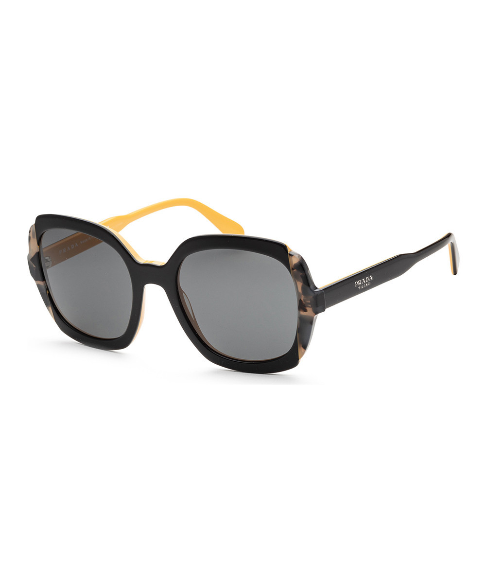 Prada Women's Sunglasses Top - Black Havana & Yellow Oversize Sunglasses | Zulily