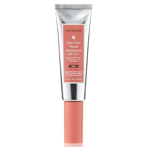 Naturium Dew-Glow Tinted Moisturizer SPF 50+ Deep, Daily Moisturizing Sunscreen & Face Primer Face Primer with Tint, Skin Protector with Dewy Finish, 1.7 oz | Amazon (US)