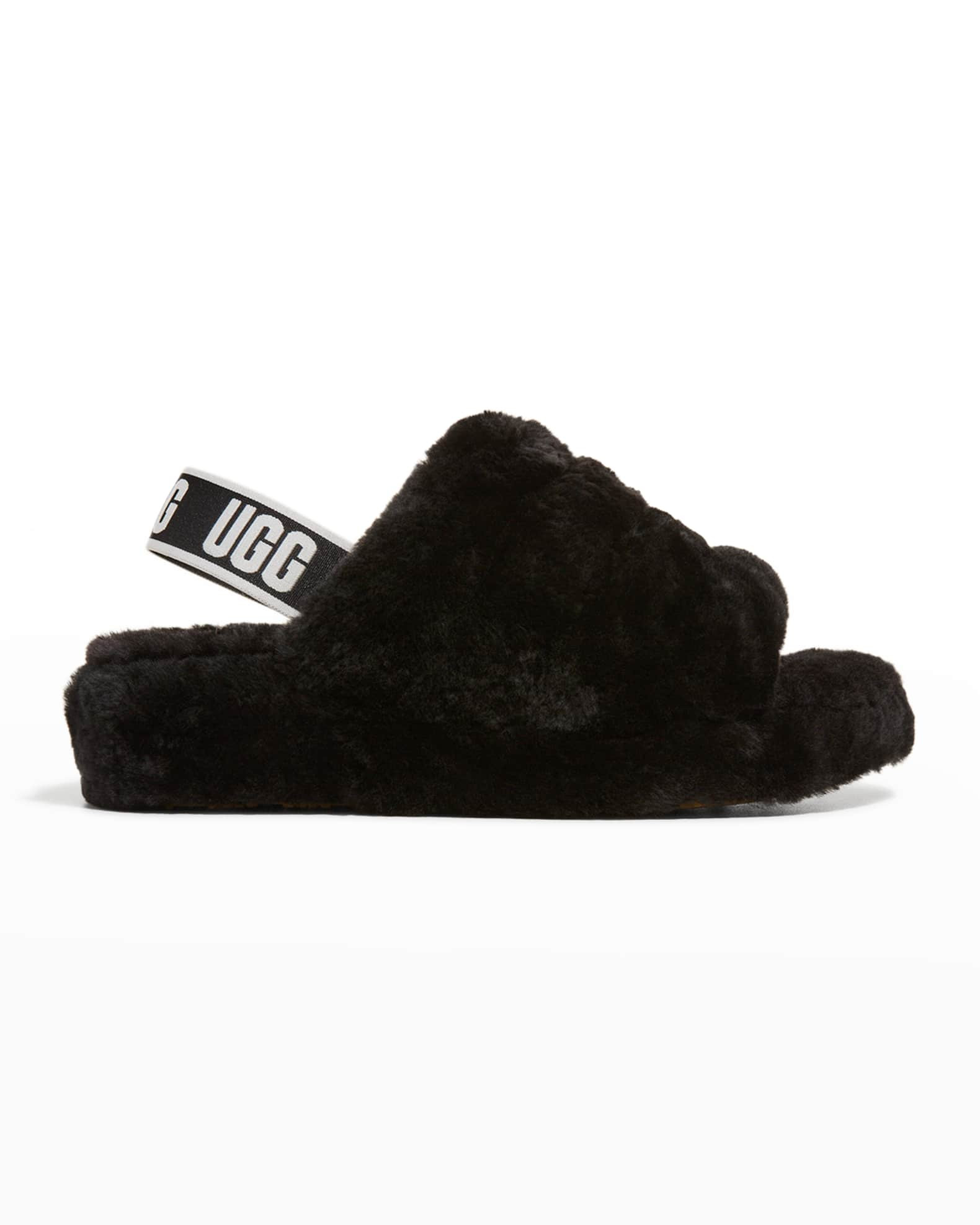 UGG Fluff Yeah Shearling Sandal Slippers | Neiman Marcus