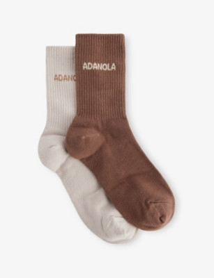 Logo-Pattern 2-Pack Cotton-Blend Socks | Selfridges