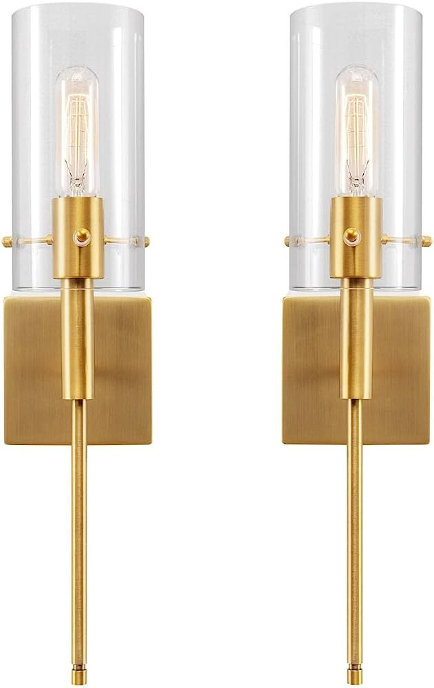 Kyrid Slim Wall Sconce Set of 2 Modern Indoor Vanity Lighting Set Sconce Light Hallway Light Plat... | Amazon (US)