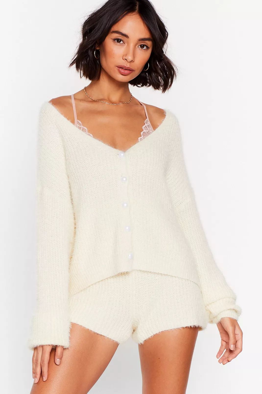 What a Pearl Wants Fluffy Knit Lounge Set | Nasty Gal (US)