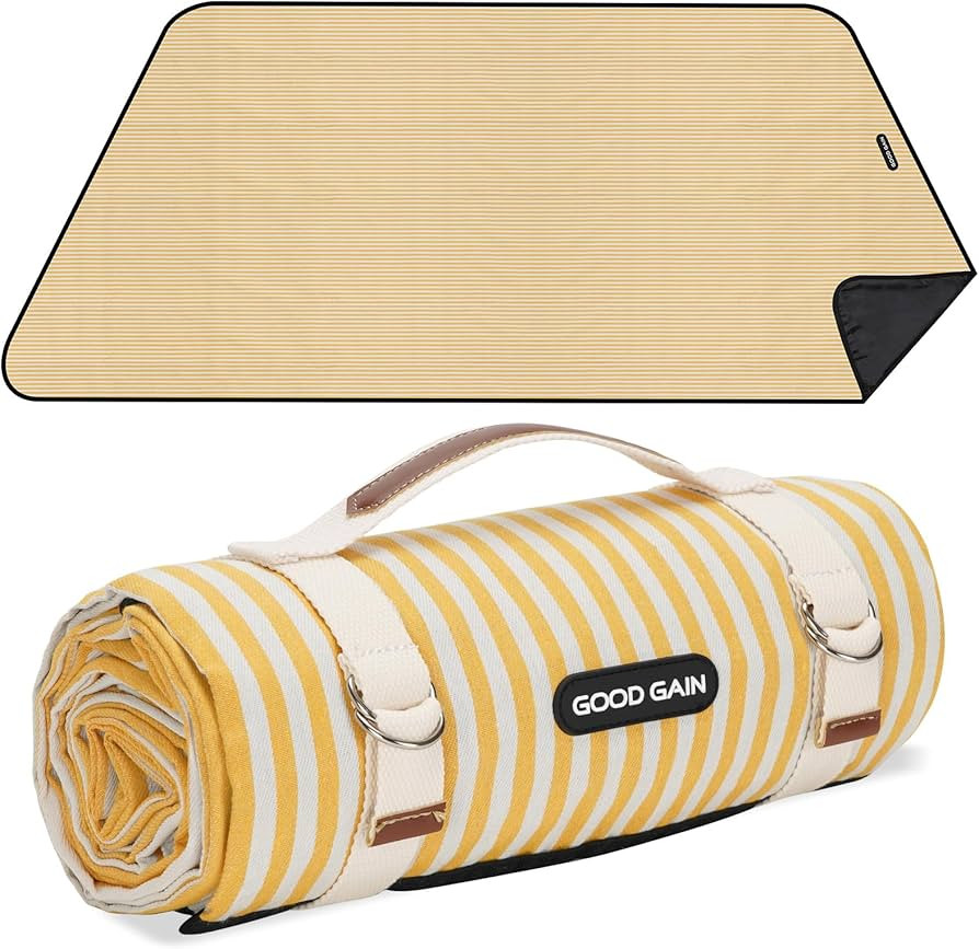 Picnic Outdoor Blankets Waterproof Extra Large - Beach Mat Sand Free Foldable with Carry Strap | ... | Amazon (US)