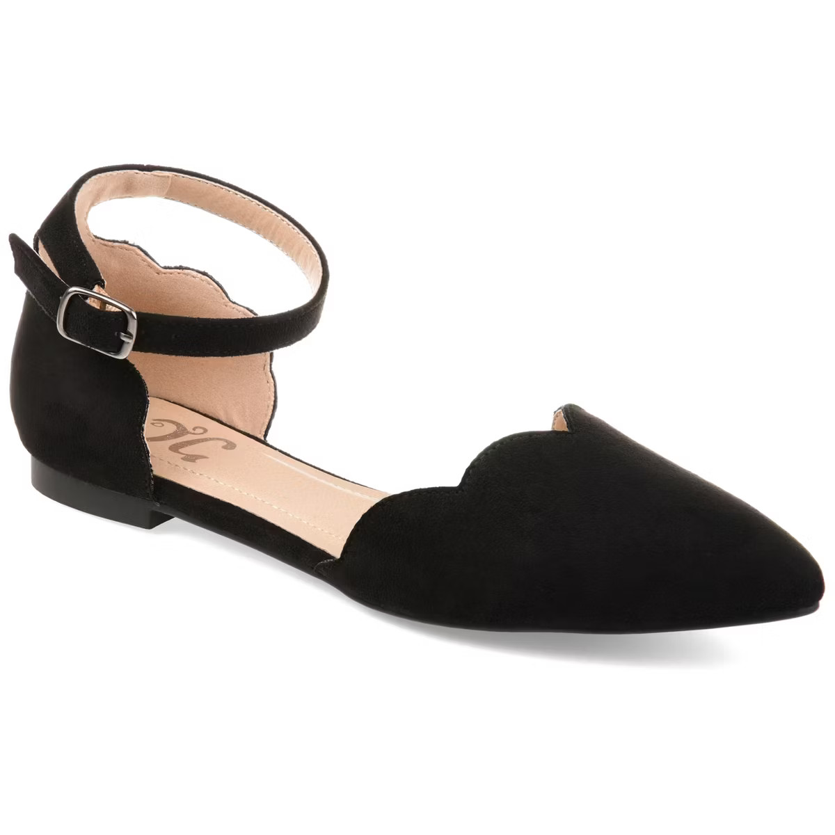 Journee Collection Womens Lana Buckle Pointed Toe Ballet Flats | Target