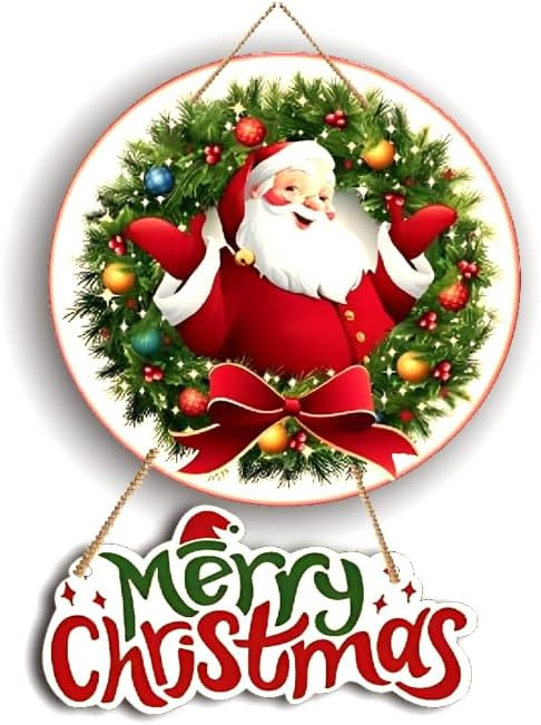 Christmas Decoration Wooden Wall Hanging Ornaments For Home | Living Room | Office | Christmas Pa... | Amazon (US)