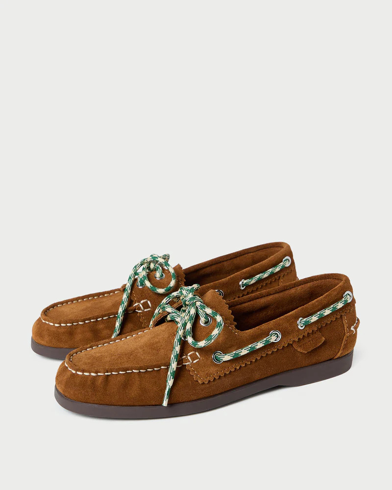 Franco Cacao Suede Boat Shoe | Loeffler Randall