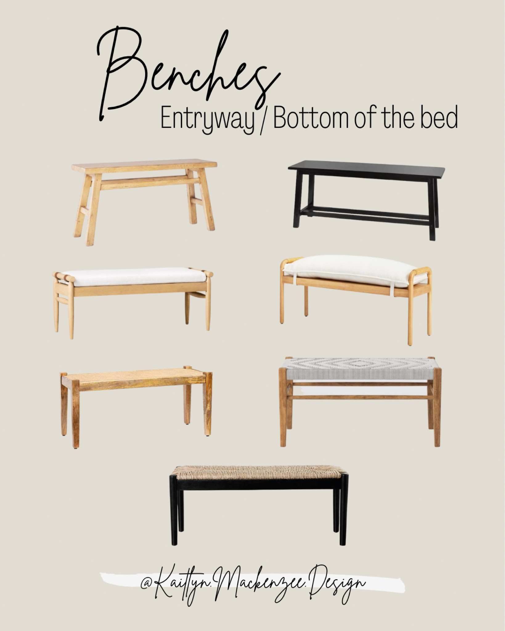 Bench options! 

#LTKhome #LTKunder100 #LTKstyletip