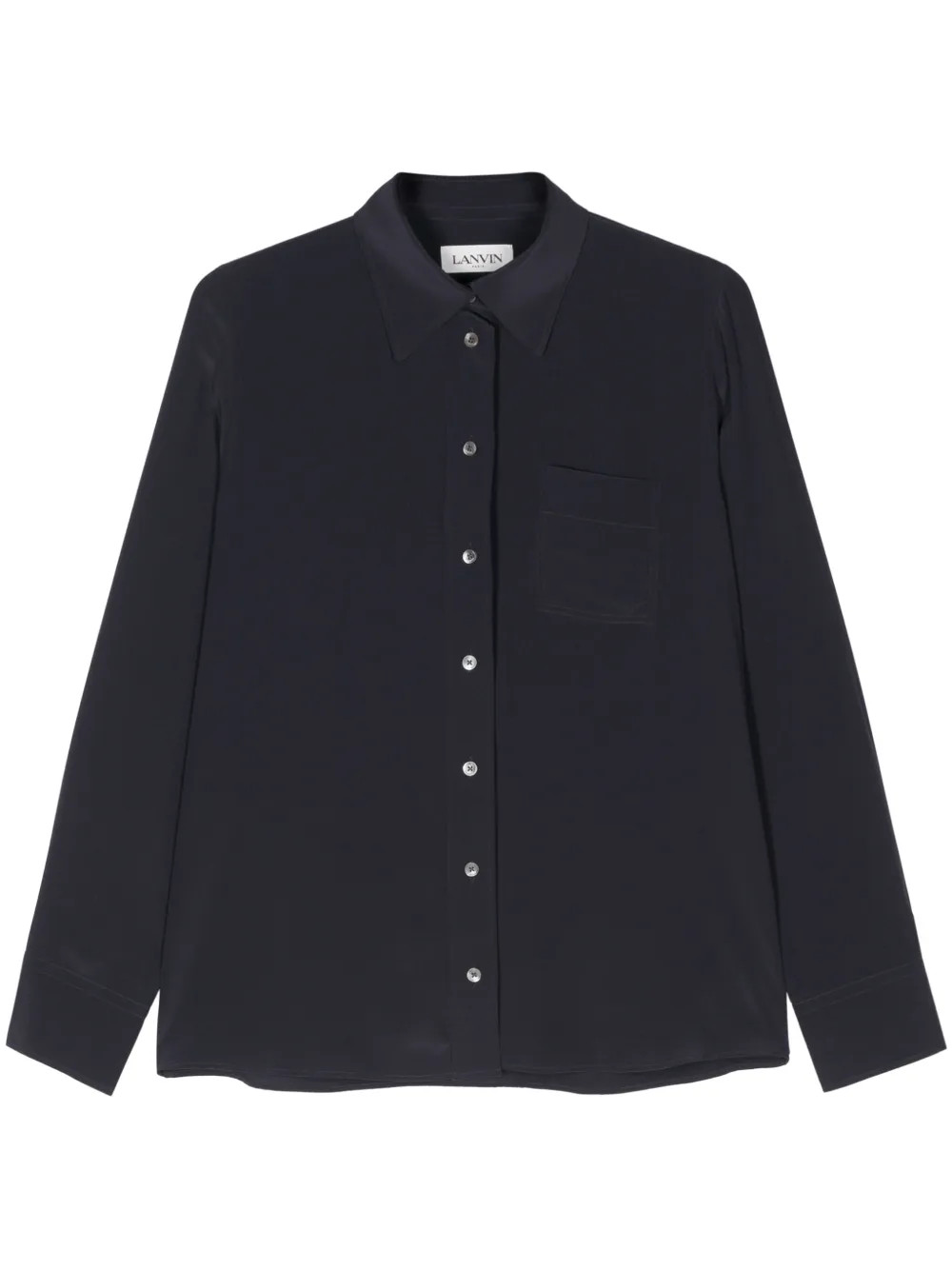 Lanvin Silk Shirt | Blue | FARFETCH SI | Farfetch Global