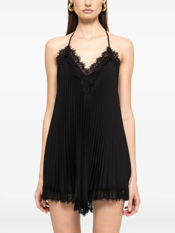 backless pleated mini dress | Farfetch Global