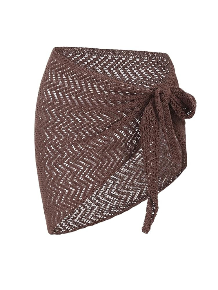 ZAFUL Sarong Coverups for Women Beach Vacation Fishnet See Thru Tie Side Bathing Suit Cover Up Mi... | Amazon (US)