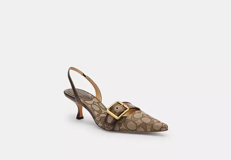COACH® GB | Margot Slingback In Signature Jacquard | Coach (UK)