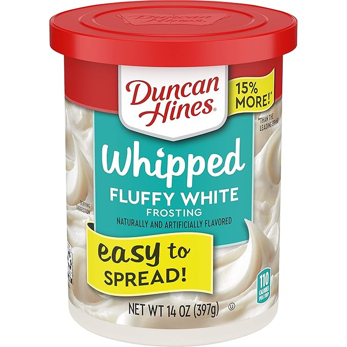 Duncan Hines Whipped Frosting, Fluffy White, 14 oz | Amazon (US)