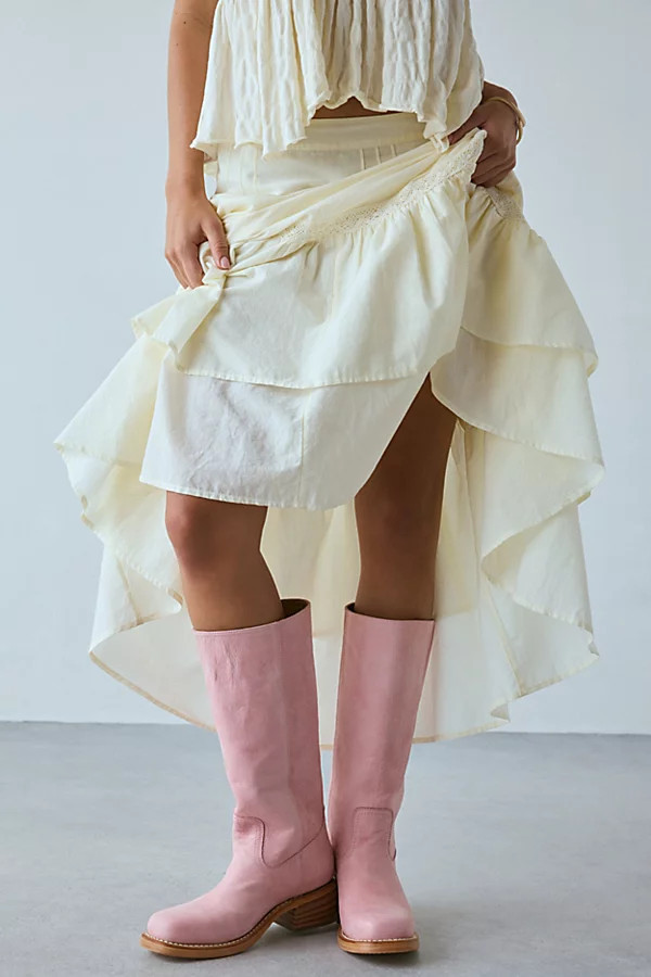 Frye Women's Campus 14L Tall Boots in Pink/Hardrock Leather, Women's at Urban Outfitters | Urban Outfitters (US and RoW)