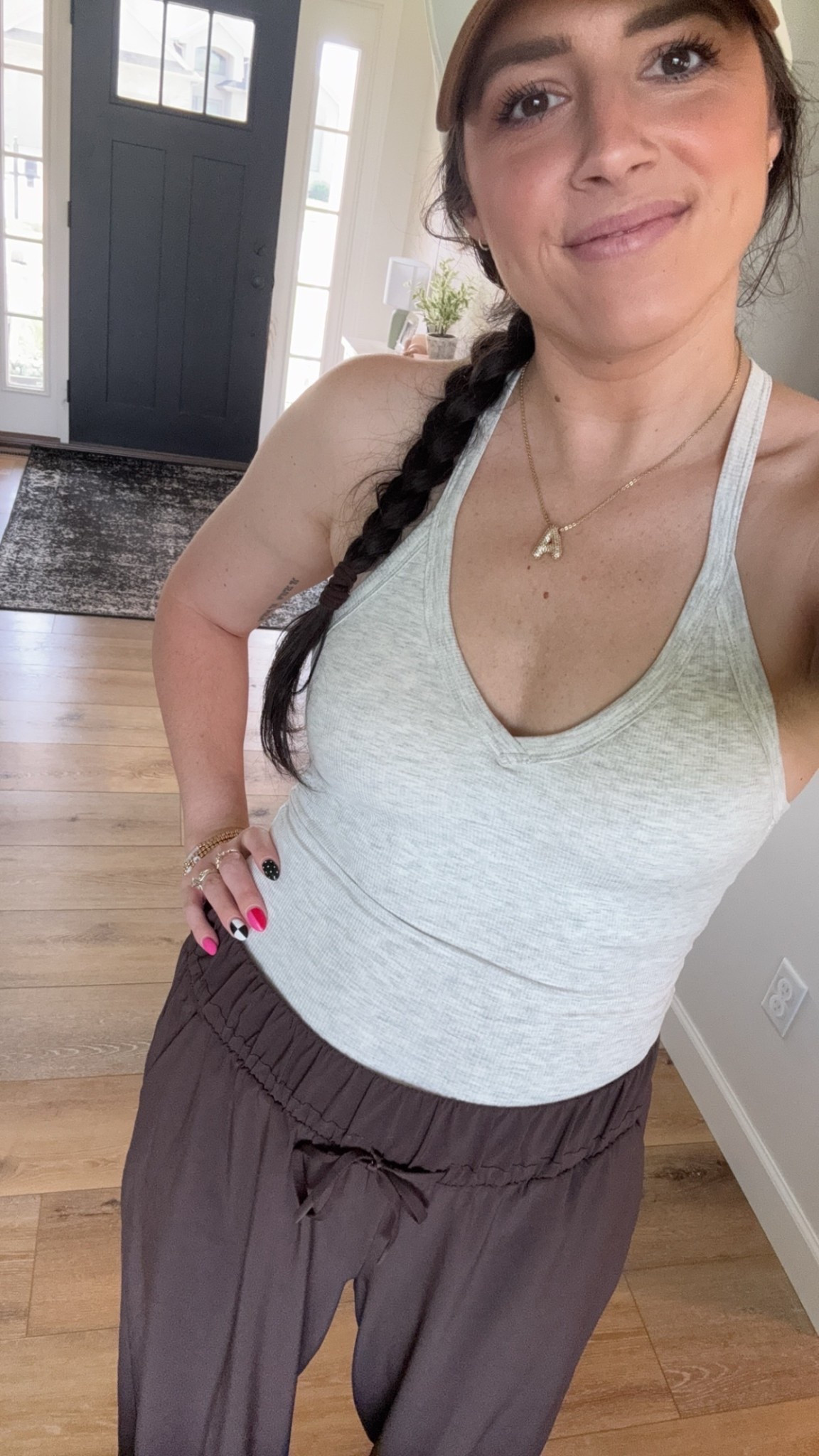 Comfy tank with built in padding. 
Size: Medium
Color: Heather white 

#LTKStyleTip #LTKSeasonal #LTKFindsUnder50