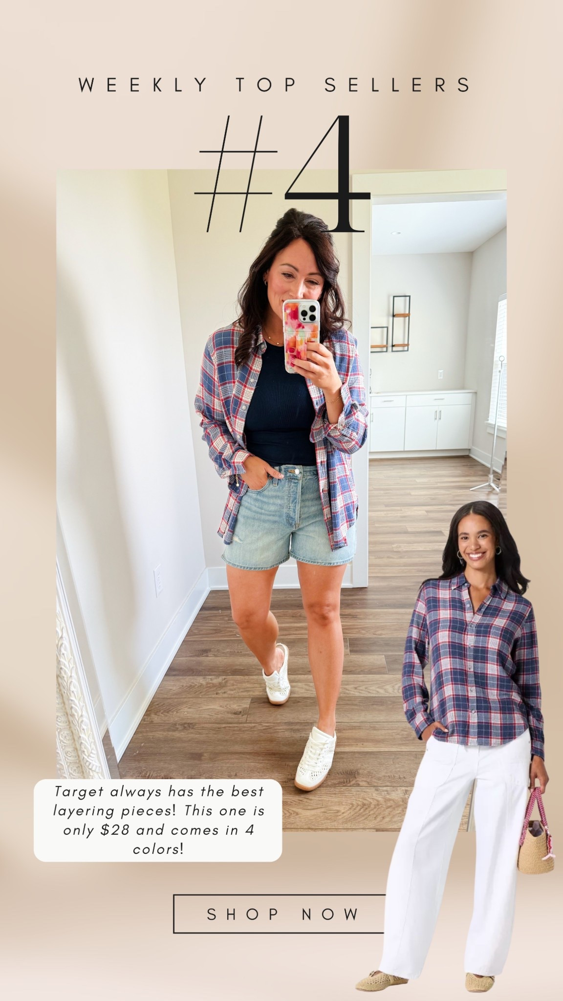 TARGET TUESDAY 🎯 
• medium flannel, oversized fit
• size 8 denim shorts 

#LTKSeasonal #LTKSaleAlert #LTKootd