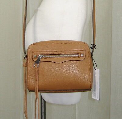 NWT REBECCA MINKOFF Regan Camera Leather Crossbody Bag Camel/Silver hardware NEW | eBay AU