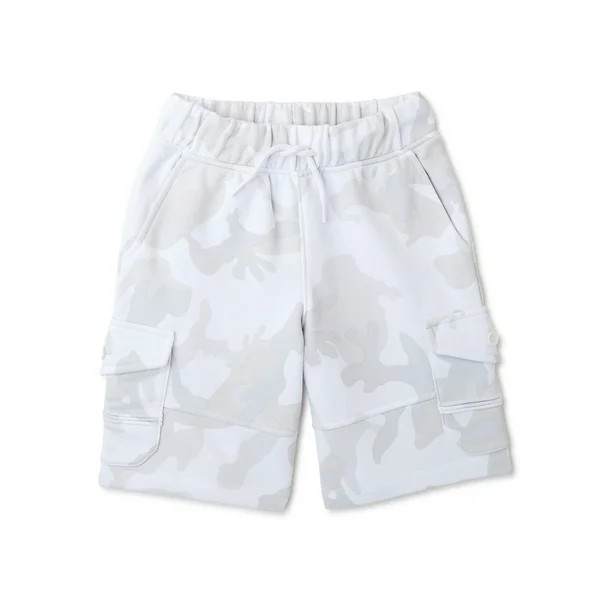 Wonder Nation Boys’ French Terry Cargo Shorts, Sizes 4-18 & Husky - Walmart.com | Walmart (US)