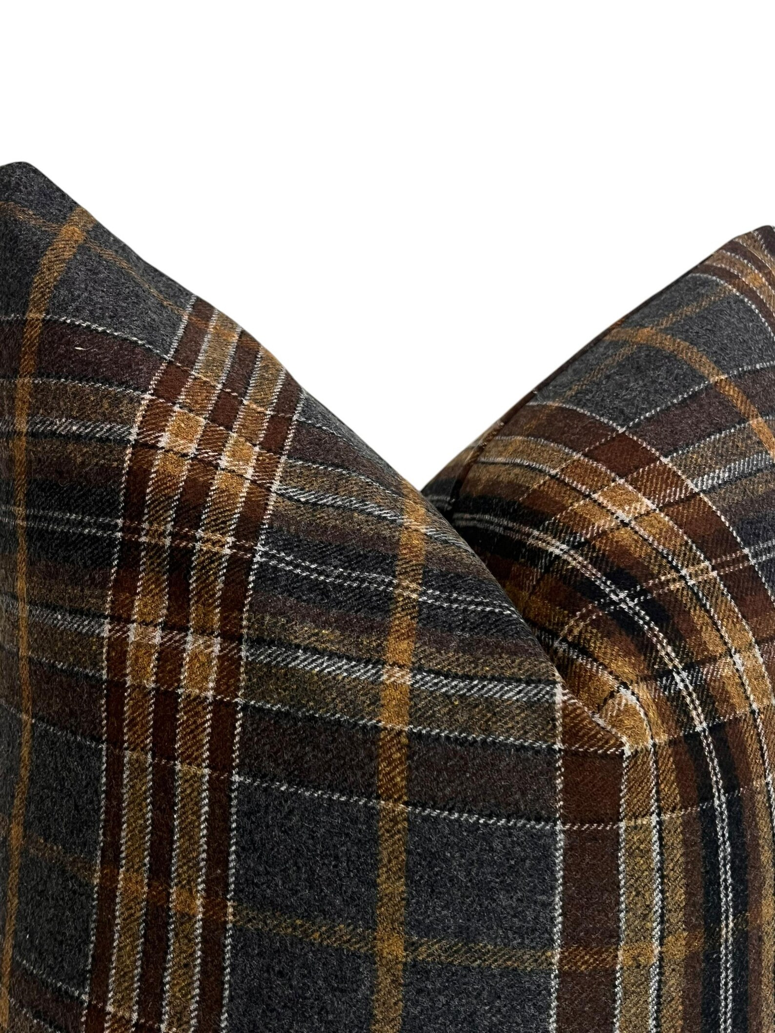 Dark Plaid Pillow Cover, Flannel Plaid Throw Pillow, Dark Tartan Pillow Cover, Vintage Inspired C... | Etsy (US)
