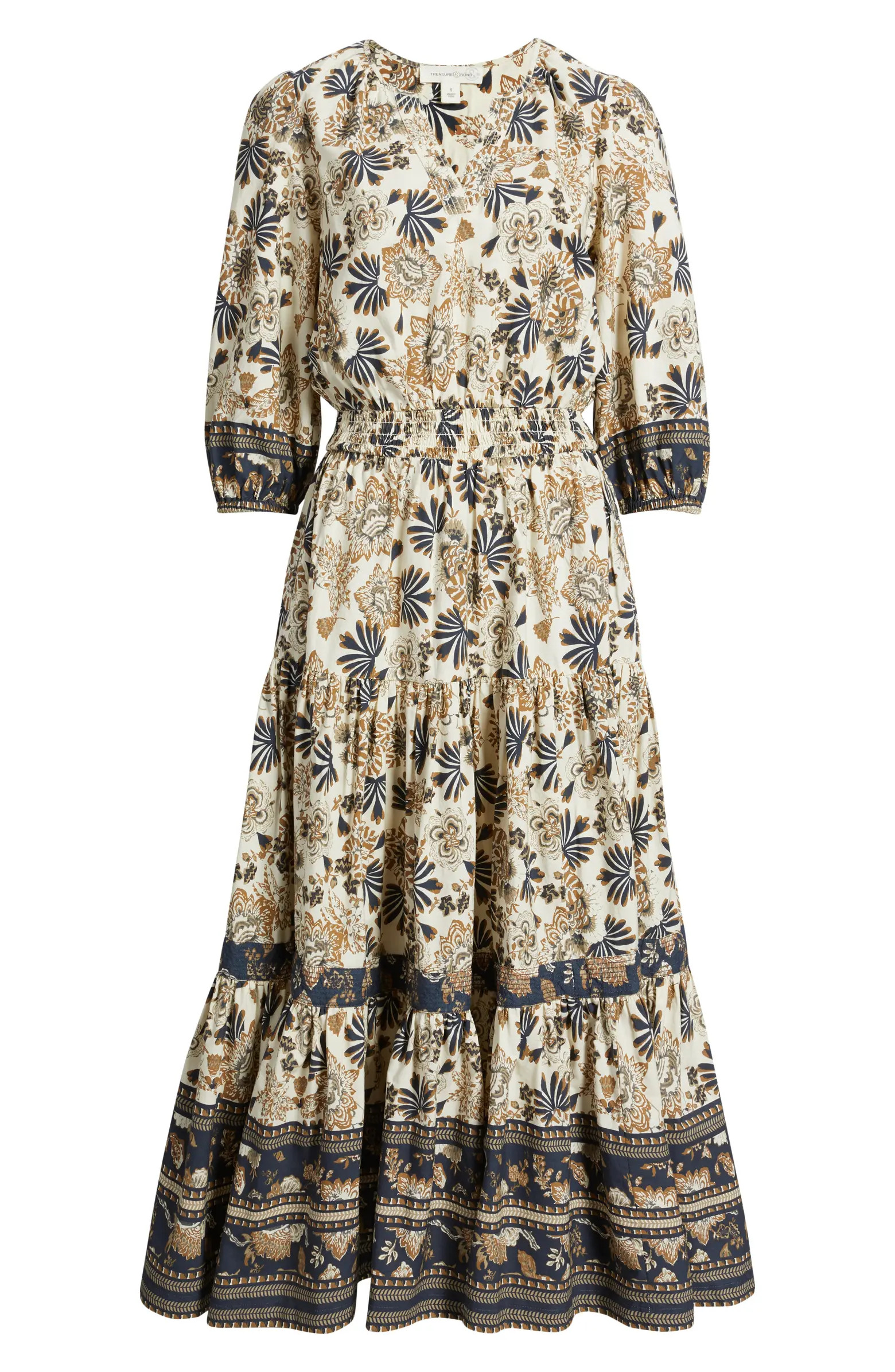 Printed Tiered Cotton Maxi Dress | Nordstrom