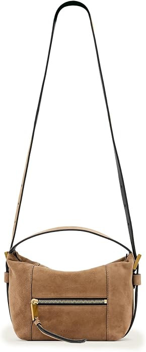 AllSaints Vega Suede Grab Bag Biscuit Brown One Size | Amazon (US)