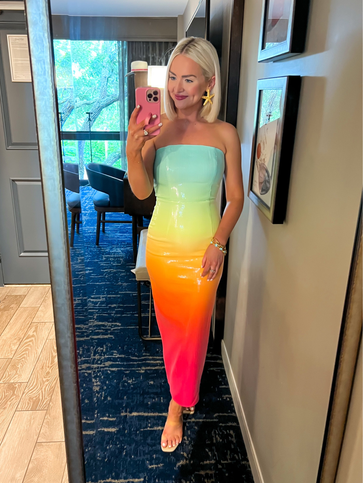 Malibu midi dress (size XS) / rainbow ombré midi dress 

#LTKTravel #LTKStyleTip #LTKParties