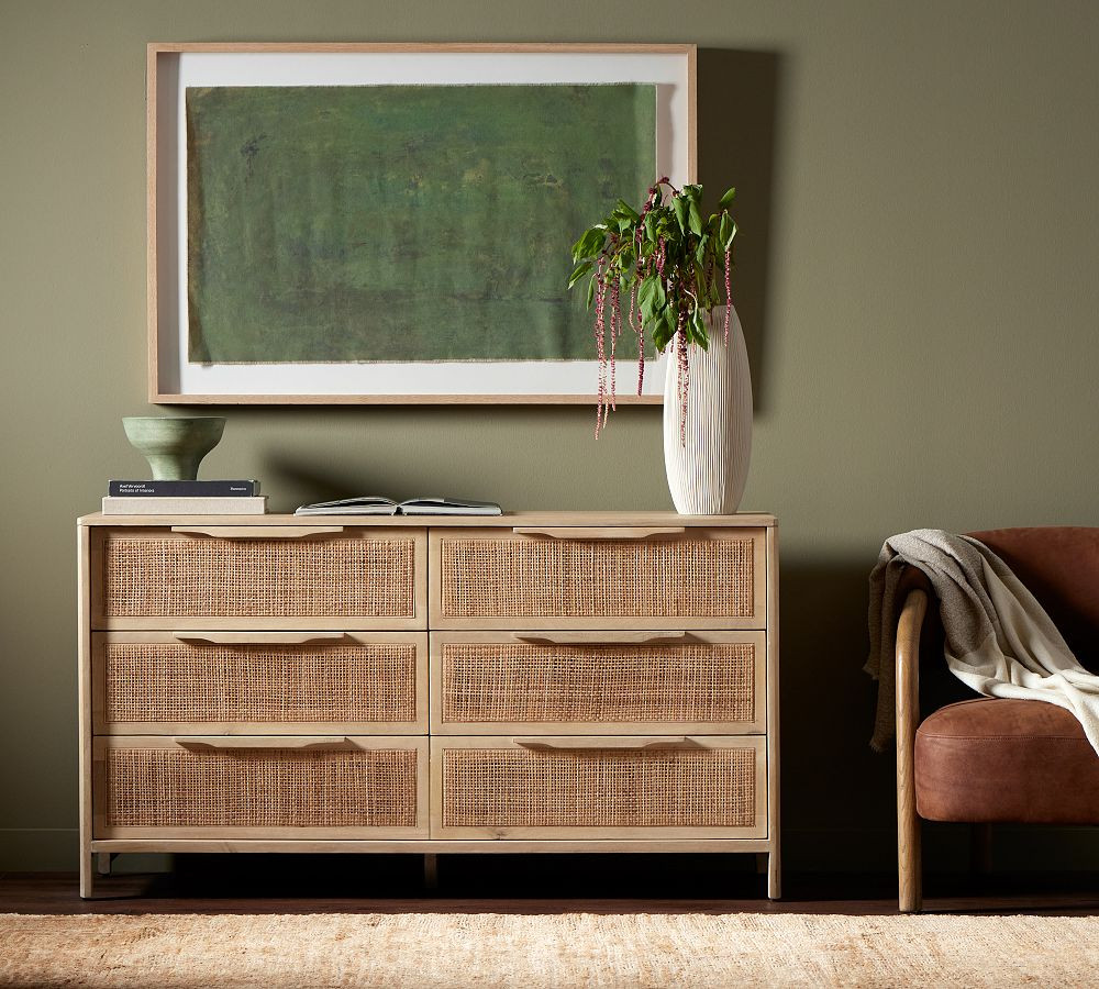 Dolores 6-Drawer Cane Dresser (58") | Pottery Barn (US)