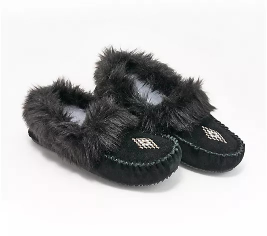Manitobah Suede Street Mocassin Slippers | QVC