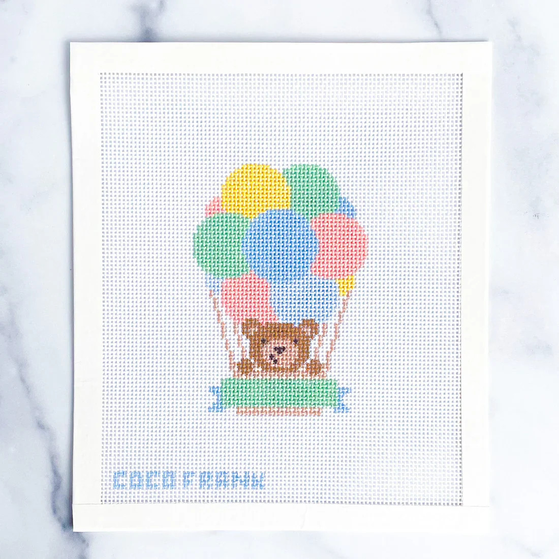 Hot Air Balloon Bear | Greystone Needlepoint