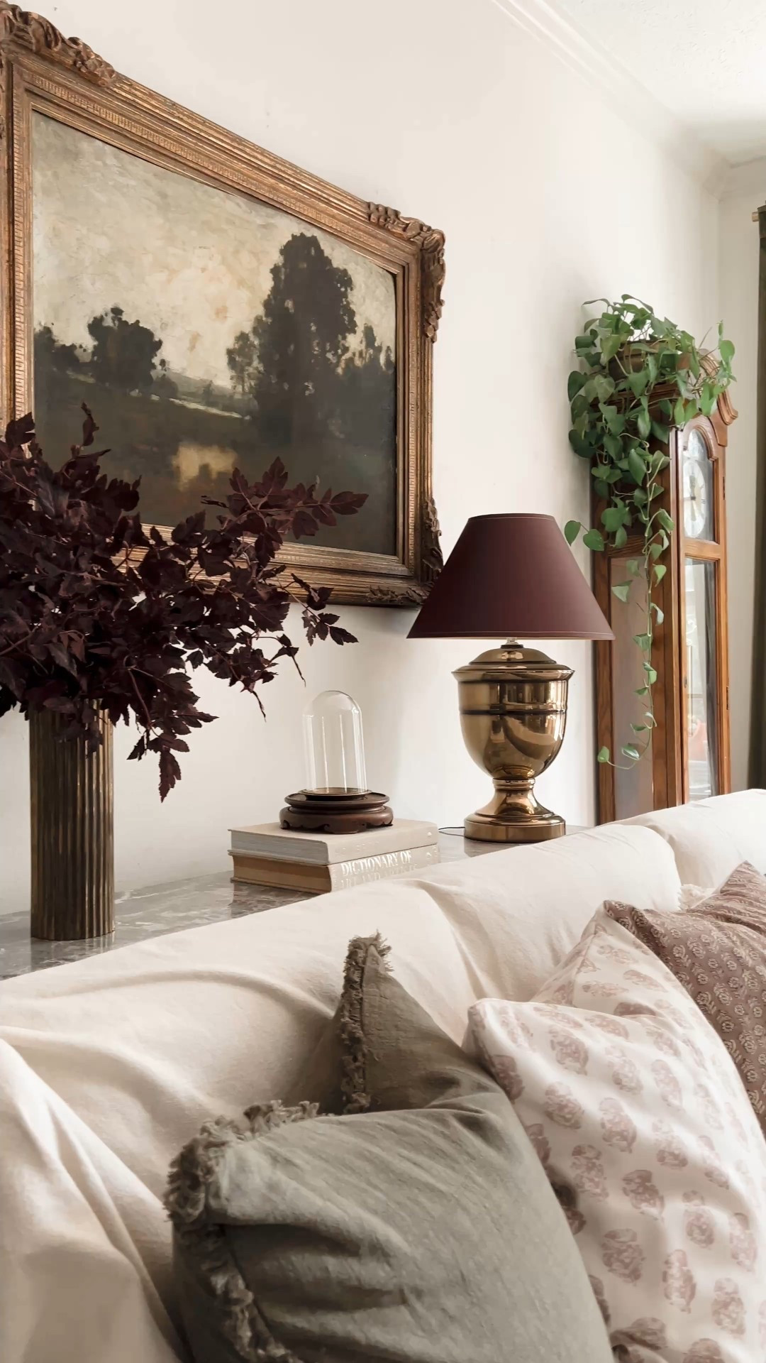 There’s something magical about the in-between… when summer fades and autumn softly takes its place. 🍂 Golden light, layered textures, and little autumn details make this room feel timeless and cozy. How do you welcome fall into your home?

#LTKFindsUnder100 #LTKHome #LTKSeasonal