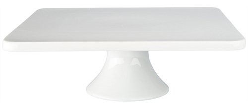 BIA Cordon Bleu 11-Inch by 3-3/4-Inch Porcelain Square Cake Stand, White | Amazon (US)