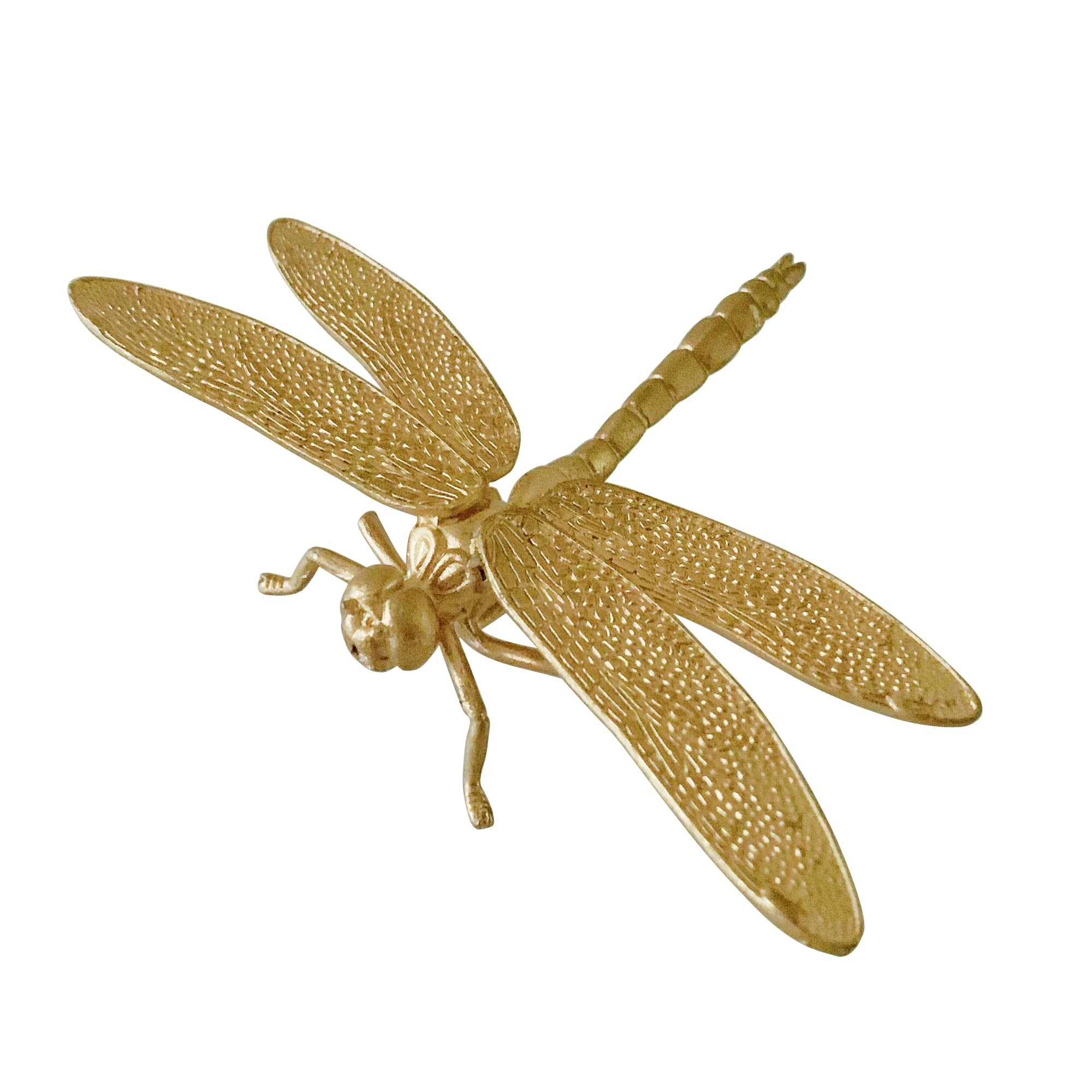 Gold Dragonfly Figurine Home Decor, Solid Metal Dragonfly Centerpiece Decoration, Mini Insect Orn... | Amazon (US)