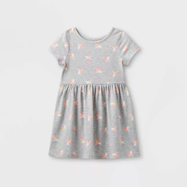 Toddler Girls' Printed Knit Short Sleeve Dress - Cat & Jack™ | Target