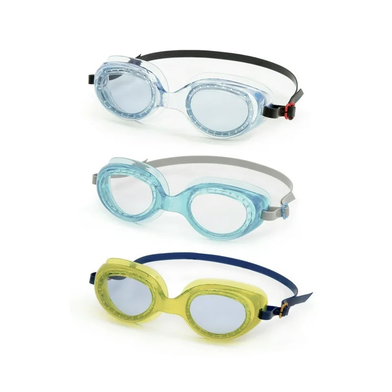 Dolfino Youth Tinted Swim Goggles with Silicone Strap and UV Protection for Children, Multi-Color... | Walmart (US)