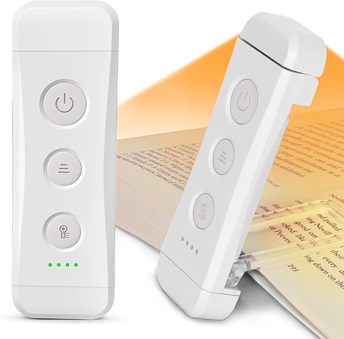 Glocusent USB Rechargeable Book Light for Reading in Bed, Portable Clip-on LED Reading Light, 3 A... | Amazon (US)