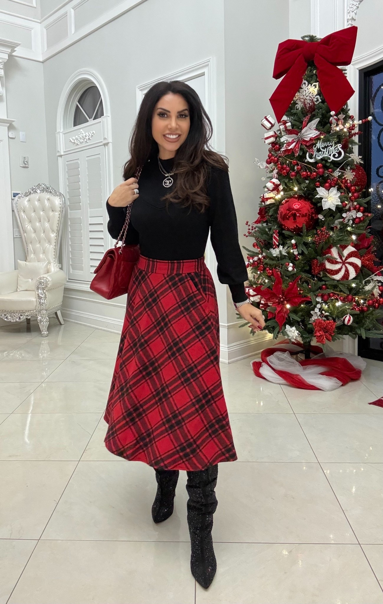 Holiday chic. My boots are Jessica Simpson and not available in this knee-high length anymore. I picked a fantastic dupe.
Top and skirts are in size small


#LTKFindsUnder50 #LTKHoliday #LTKOver40