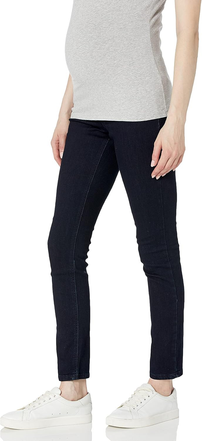 Motherhood Maternity Women's Indigo Blue Super Stretch Secret Fit Belly Skinny Denim Jean | Amazon (US)