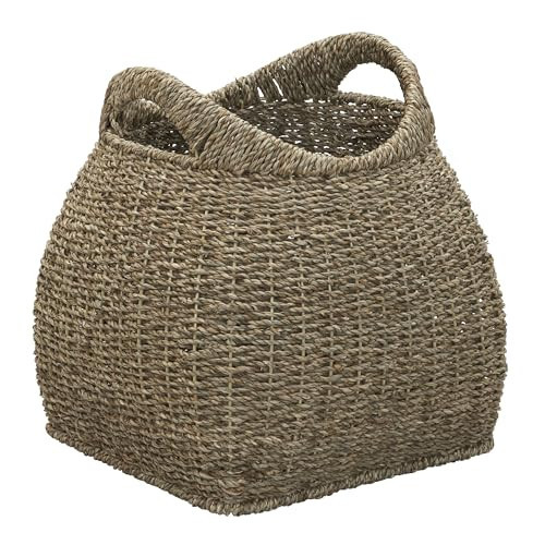 Household Essentials Handled Basket, Seagrass | Amazon (US)