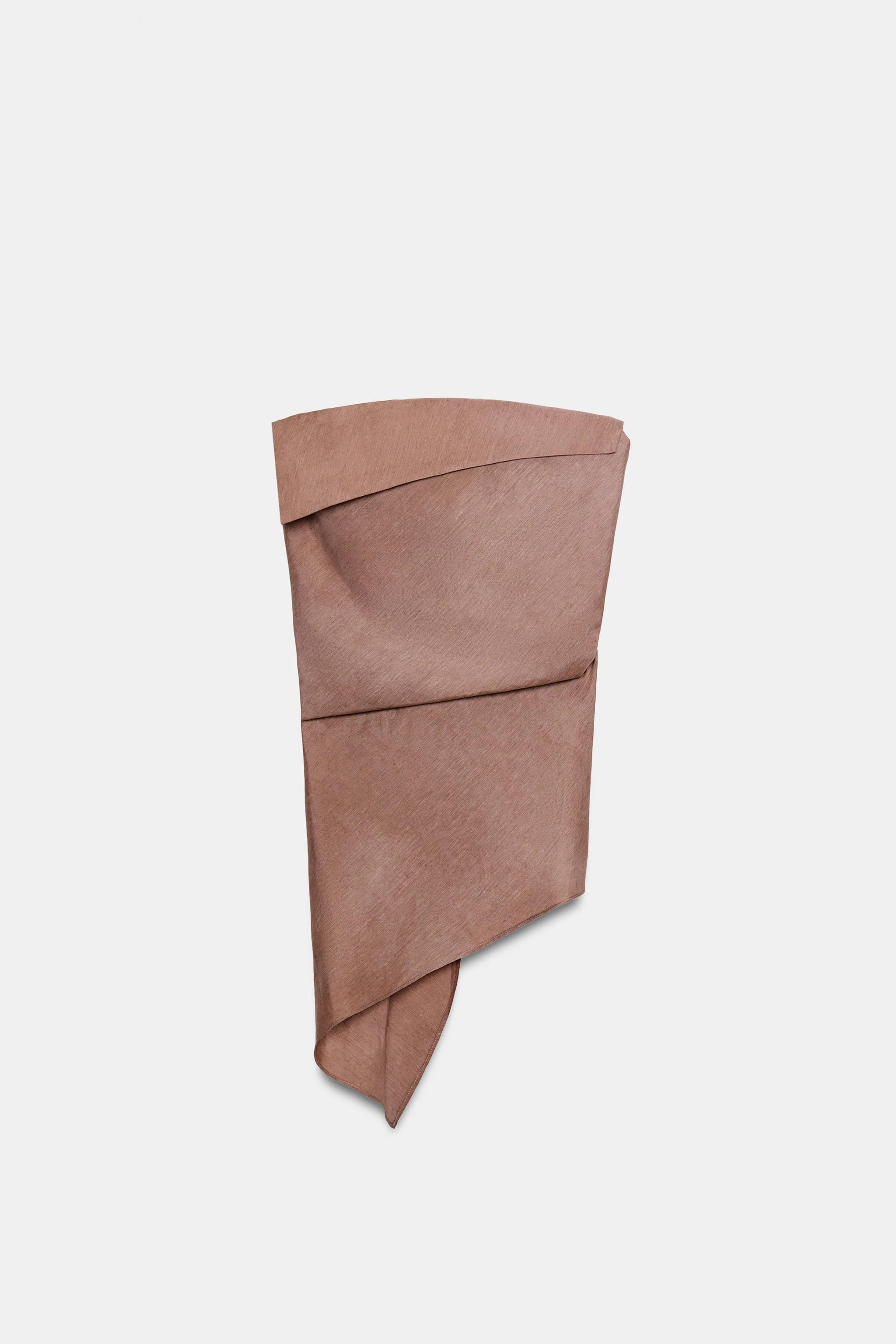 ZW COLLECTION ASYMMETRIC LINEN BLEND TOP | Zara UK