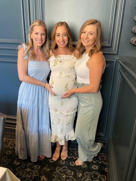 I had the best baby shower thanks to my two sweet best friends! Linking the smocked maternity dress I wore - size medium to fit the bump! Also love these Dolce Vita heels on major sale! 

#LTKbump