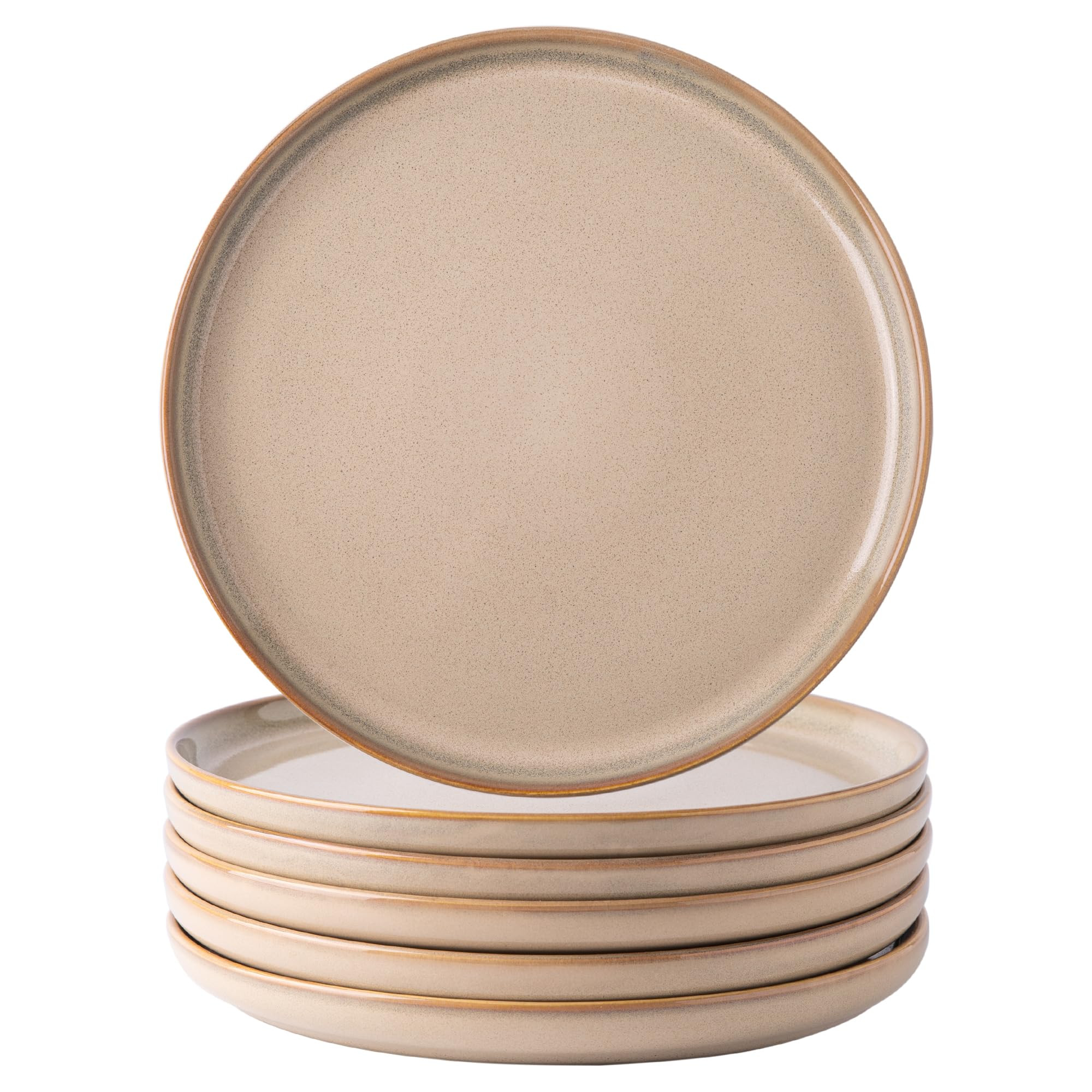AmorArc Dinner Plates Set of 6, 10.5 Inch Reactive Glaze Ceramic Plates Set, Microwave, Dishwashe... | Amazon (US)
