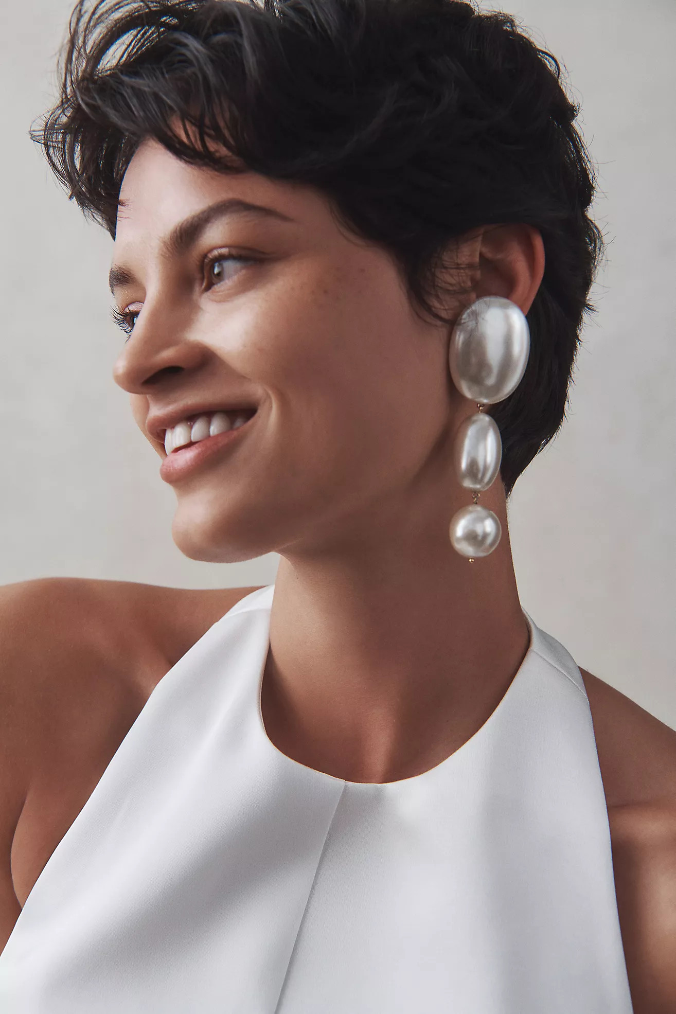 Lele Sadoughi Pearl Linear Bubble Earrings | Anthropologie (US)