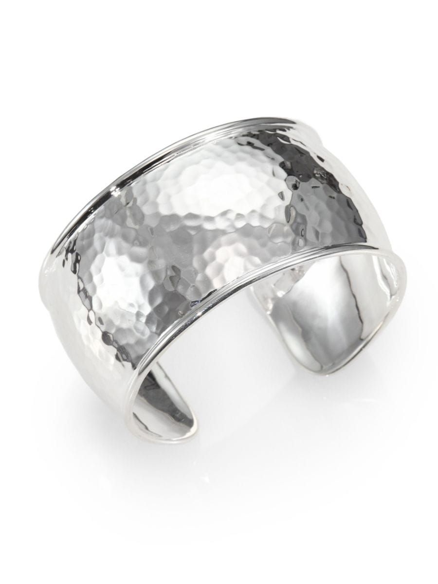 Classico Statement Sterling Silver Flat Hammered Cuff Bracelet | Saks Fifth Avenue