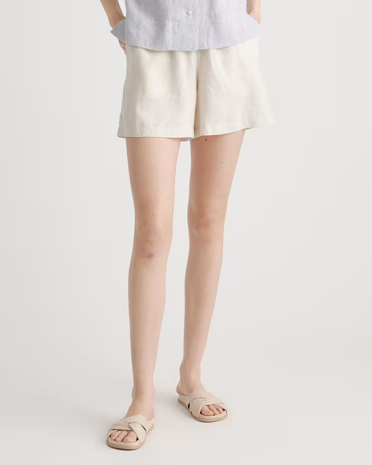 100% European Linen High Waisted Shorts | Quince