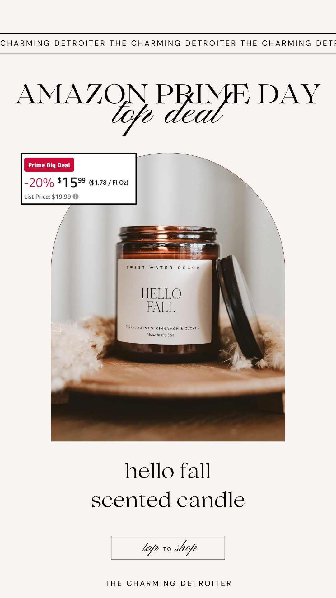 Amazon prime day fall scented so I candle

#LTKxPrimeDay #LTKFindsUnder50 #LTKSeasonal
