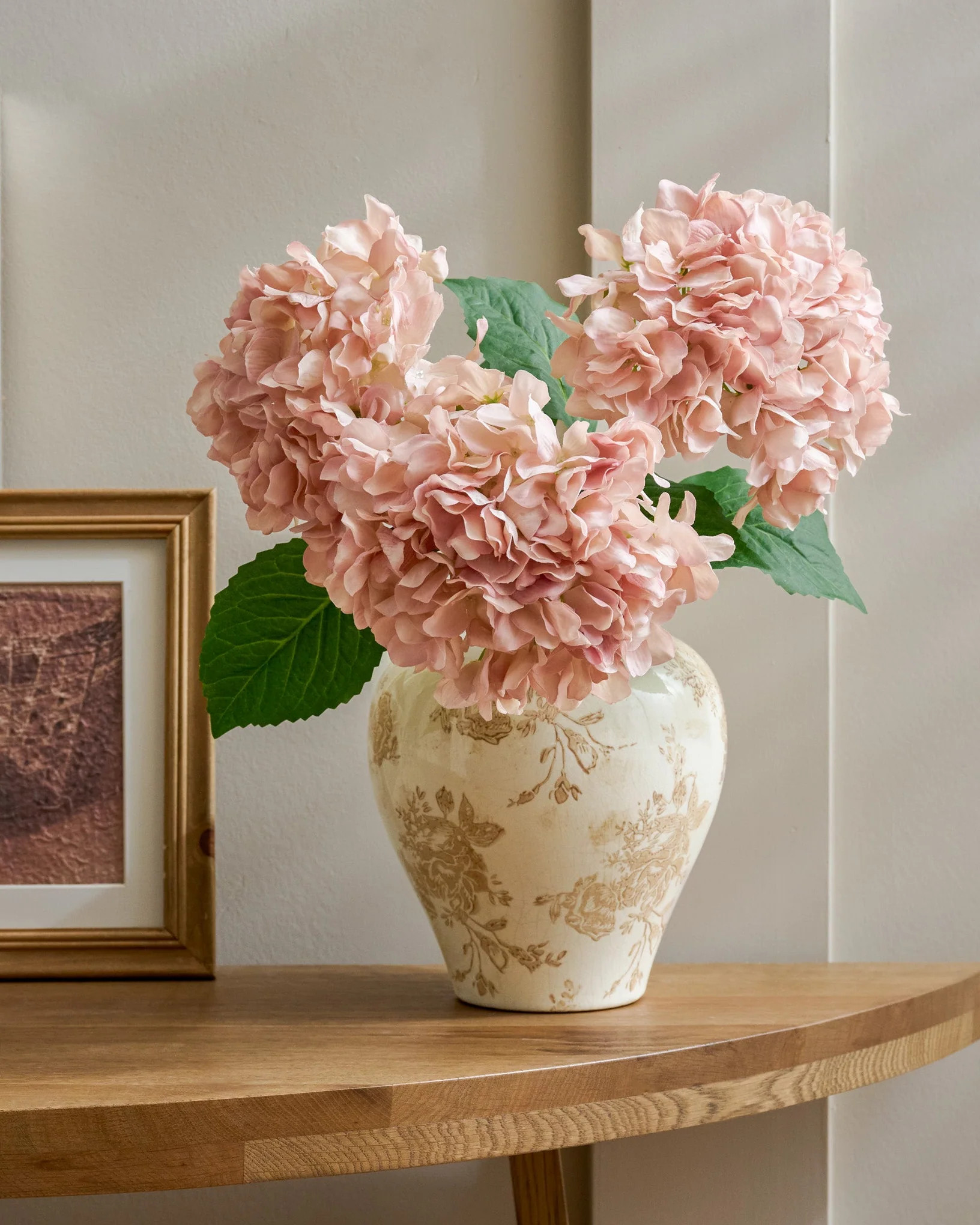 Taupe Distressed Floral Vase | Magnolia