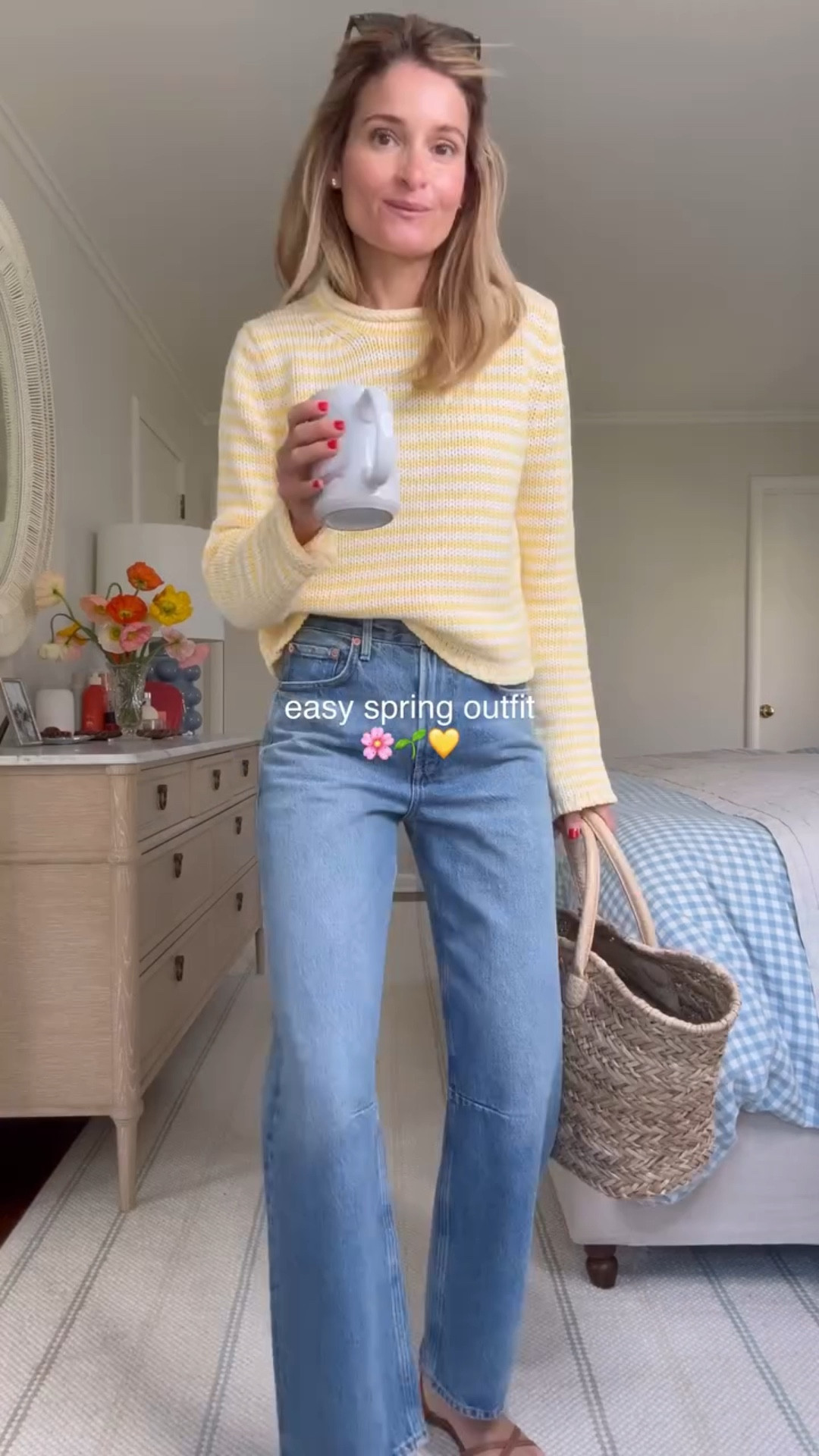 an easy and comfortable outfit to start the week 💛 love pairing butter yellow, vintage inspired denim and my signature accessories (yes, these sandals again!!) for an easy spring outfit. comment links to shop! 

@lalignenyc Mini Marina was my most worn summer sweater last year and I’m loving this bright and cheery color for Spring! • Citizens of Humanity Miro jeans are my favorite barrel jeans for over two years now • @Margaux wrap sandals as often as I please (thank you)

Sweater: Wearing a small (use MEG10 for 10% off your first order) Jean: Sized down 1 to a 24 (have owned and LOVED these barrel jeans for two years, flattering on all body types!), Sandals: Run Sweater: Wearing a small (use MEG10 for 10% off your first order) Jean: Sized down 1 to a 24 (have owned and LOVED these barrel jeans for two years, flattering on all body types!), Sandals: Run tts in a 37 

#ootd #outfitinspo #casualoutfitideas #everydaystyle #springoutfit

#LTKgrwm #LTKootd #LTKSeasonal