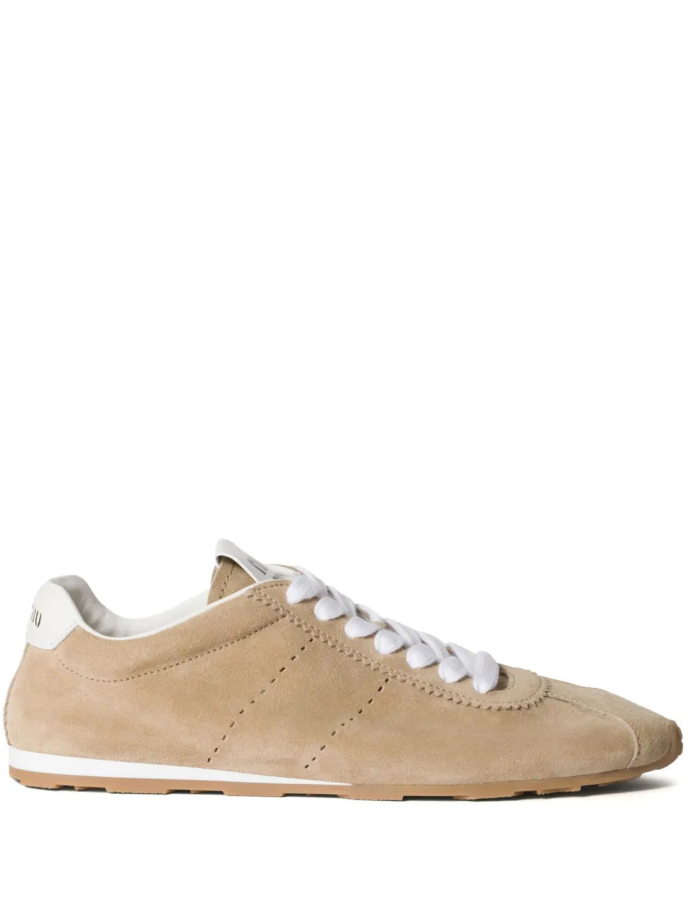 Miu Miu Plume suede sneakers - Neutrals | Farfetch Global