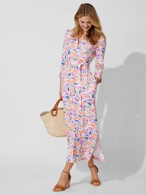 Brynn Maxi Dress in Mega Leafpile | J.McLaughlin