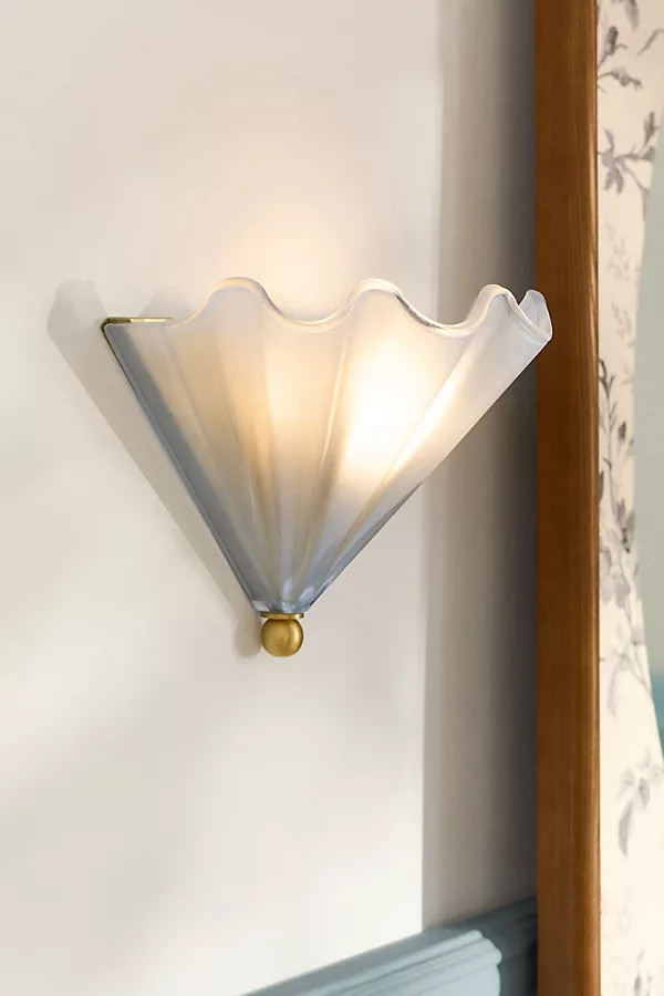 Wave Colored Glass Flush Wall Light | Anthropologie (US)